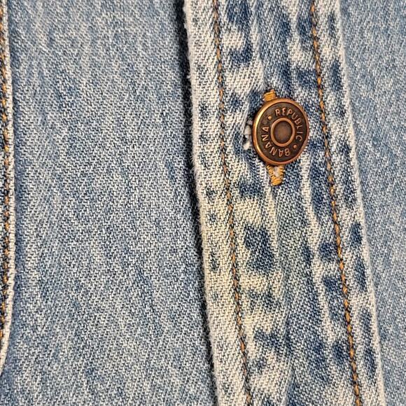 Vintage Banana Republic Denim Shirt Mens XL 90s Adventure Outfitter Y2K Dadcore - Picture 6 of 12